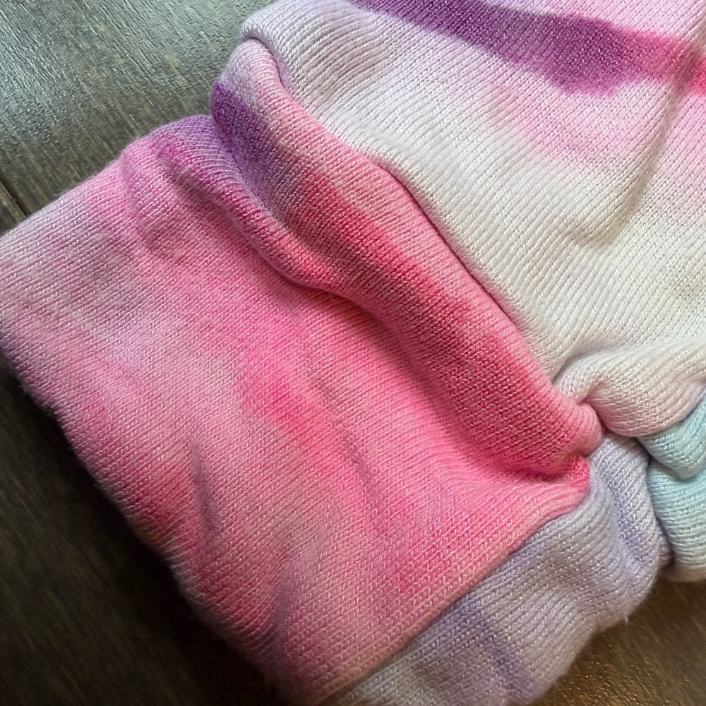 Flowers by Zoe Girls Tie-Dye Purple Pink Yellow Blue Sweatshirt & Legging Set - Picture 11 of 16